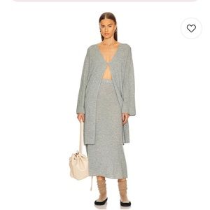 Helsa grey cardigan long skirt